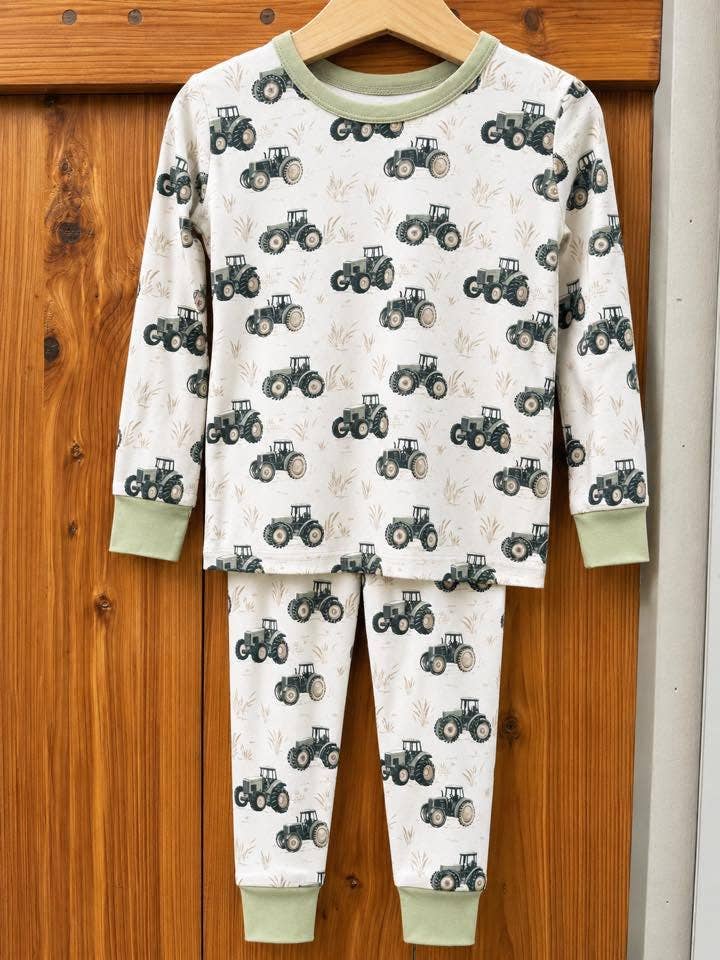 Southern Refinery Tiny Tractor Dreams Bamboo Pajamas