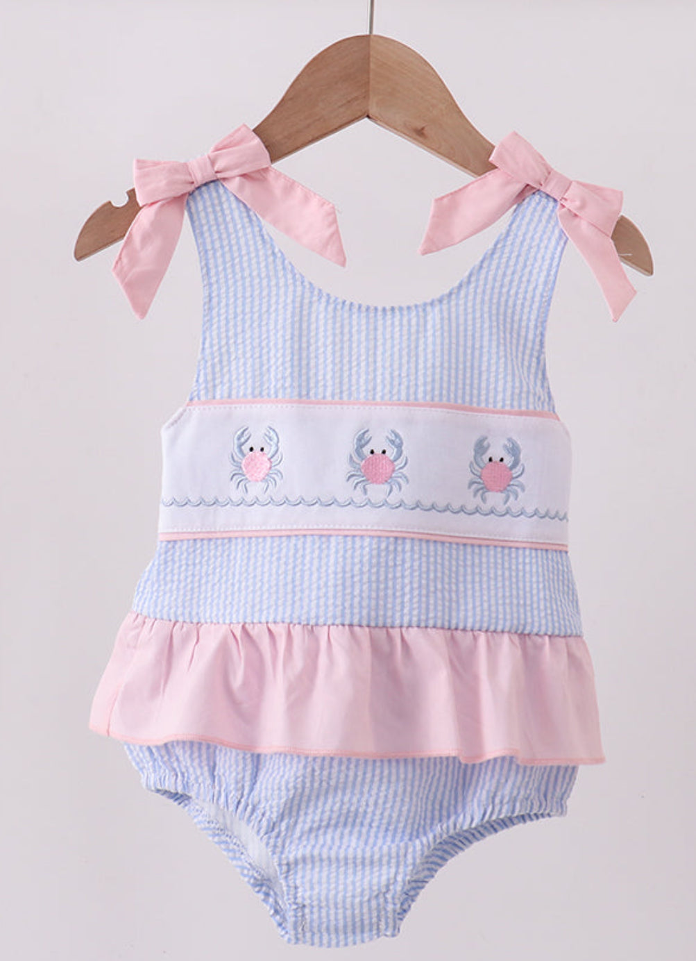 Blue/Pink Crab One Piece Swim