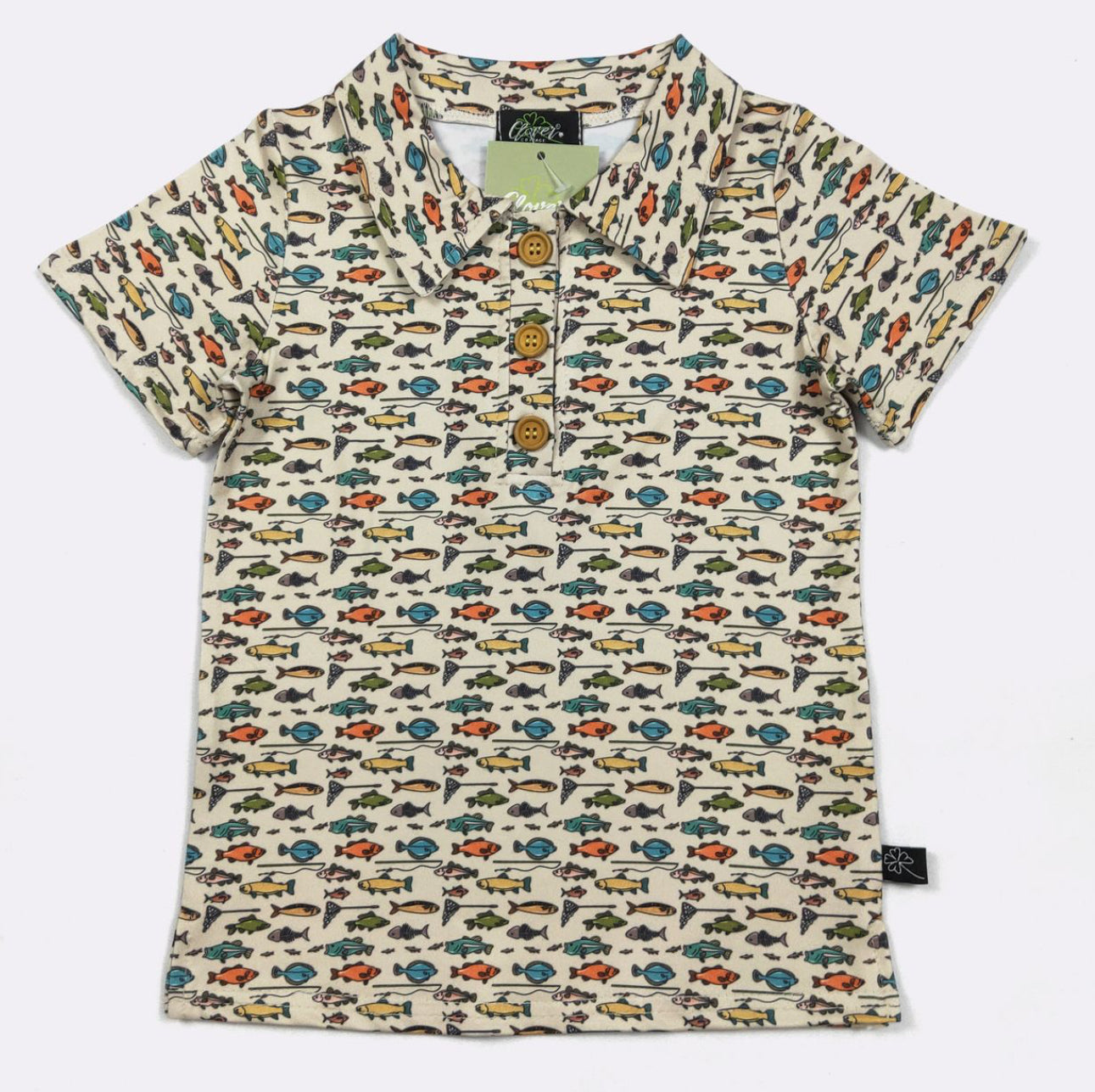 Cream Fish Boy Shirt