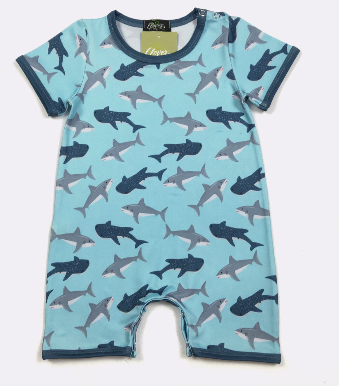 Aqua Shark Boy Romper