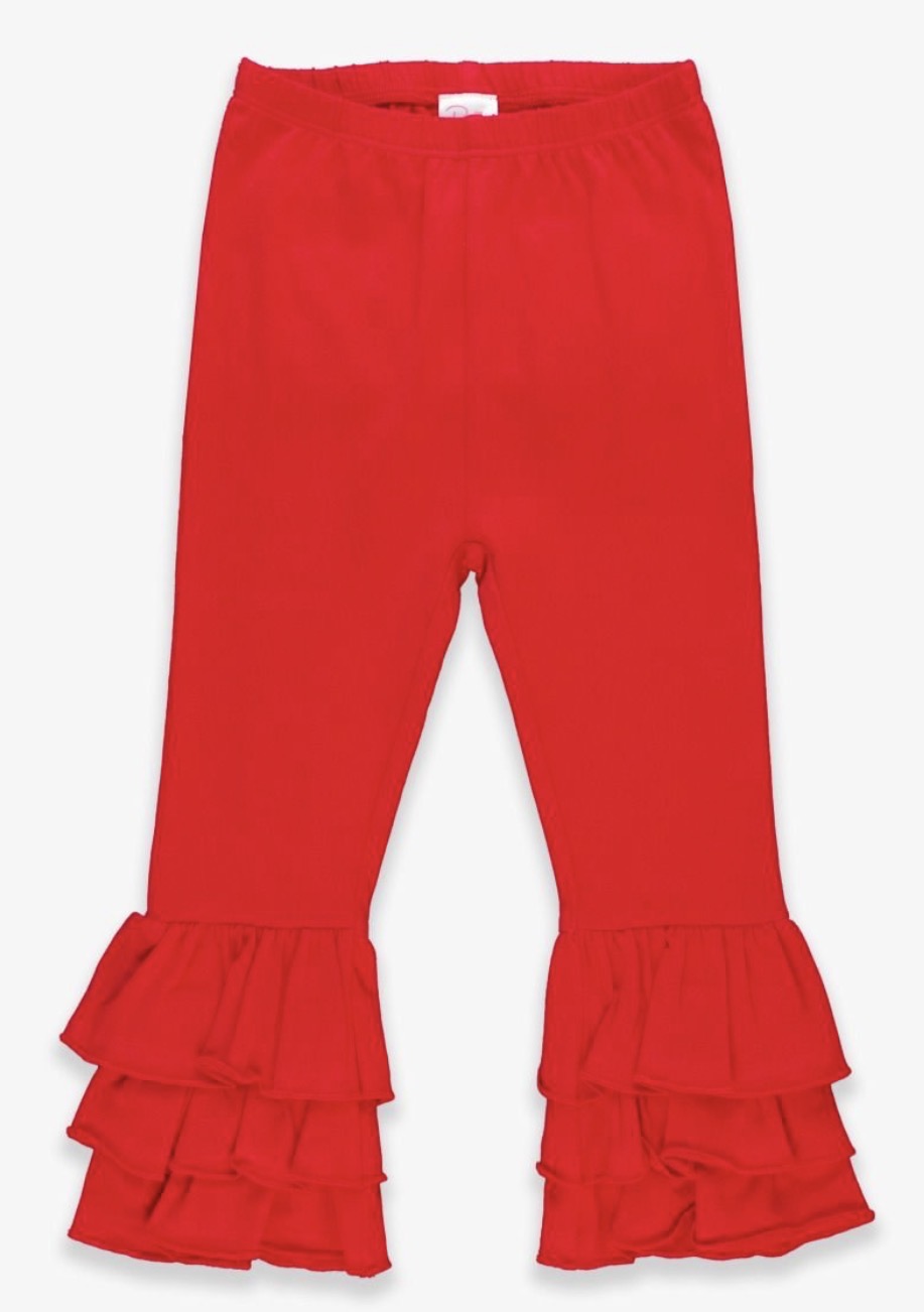 Ruffle Butts Red Flare Pants