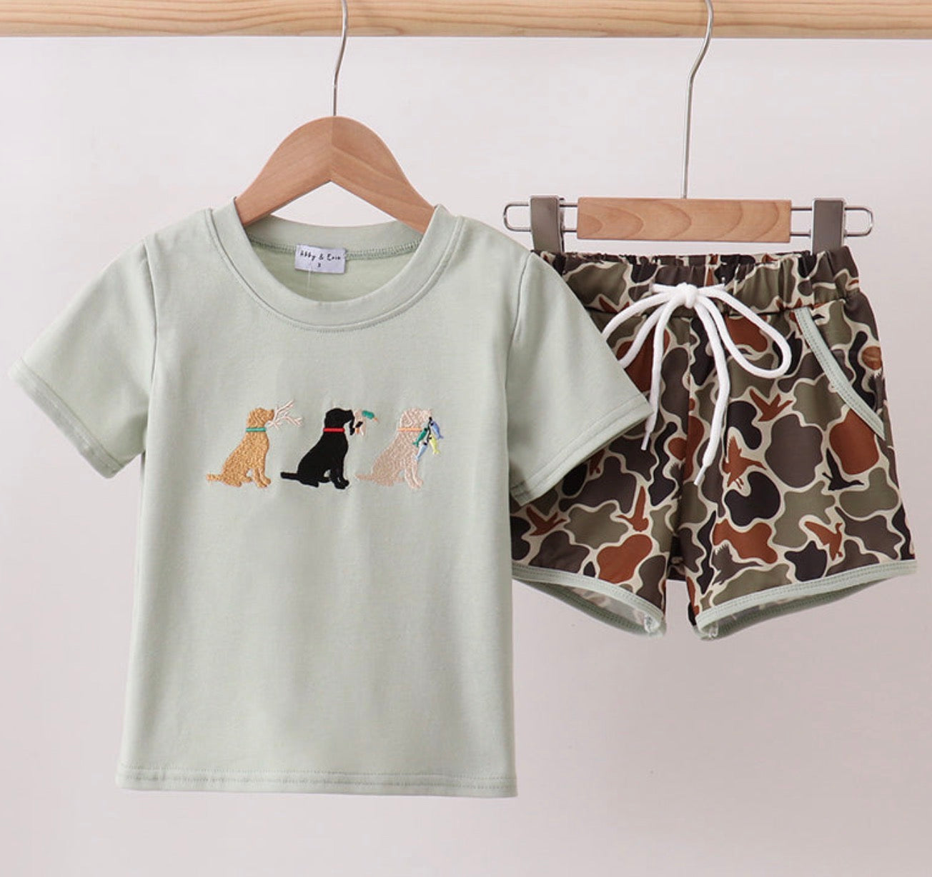 Dog Camo Hunting Shorts Set