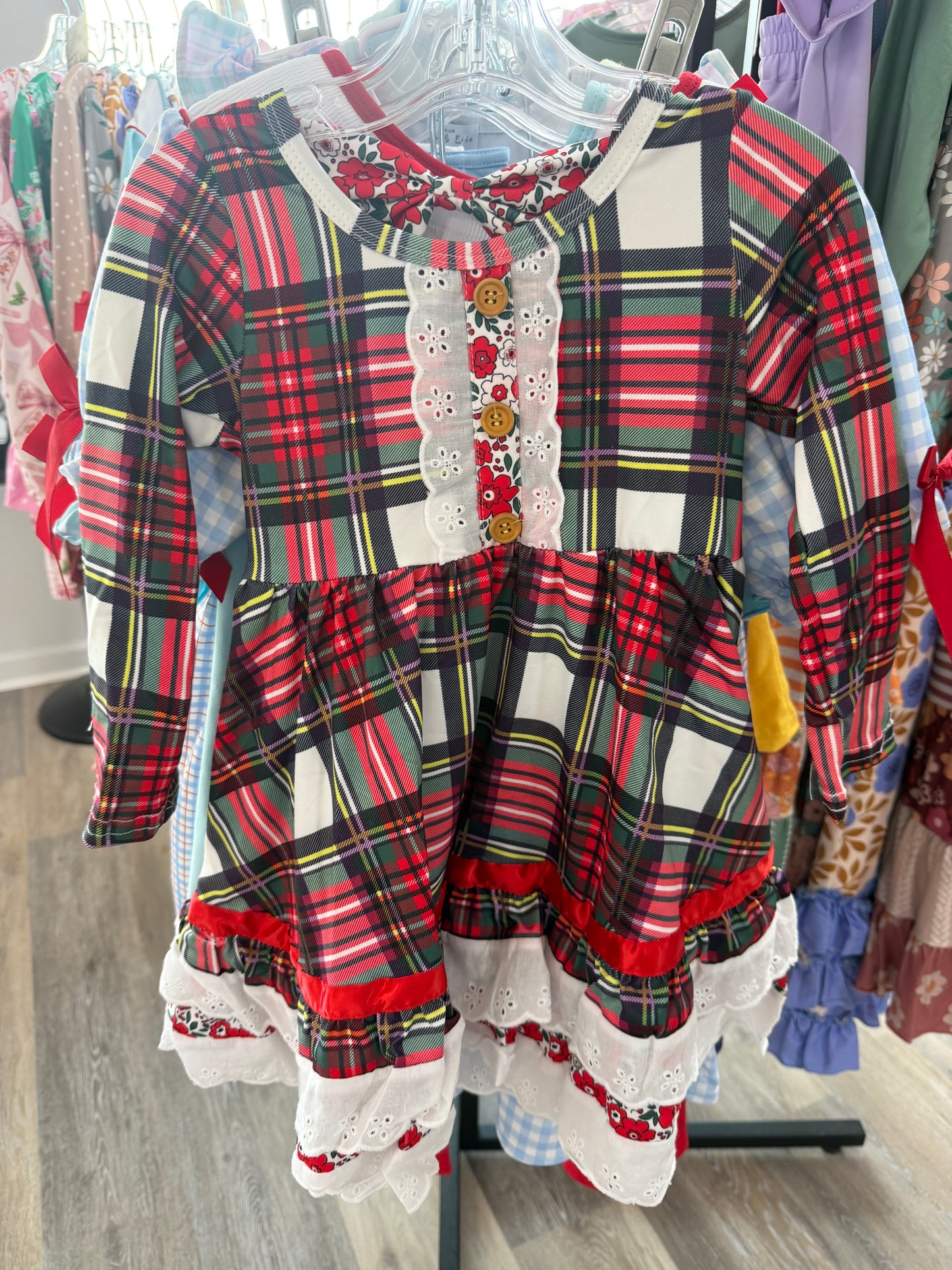 Holiday Christmas Plaid Dress