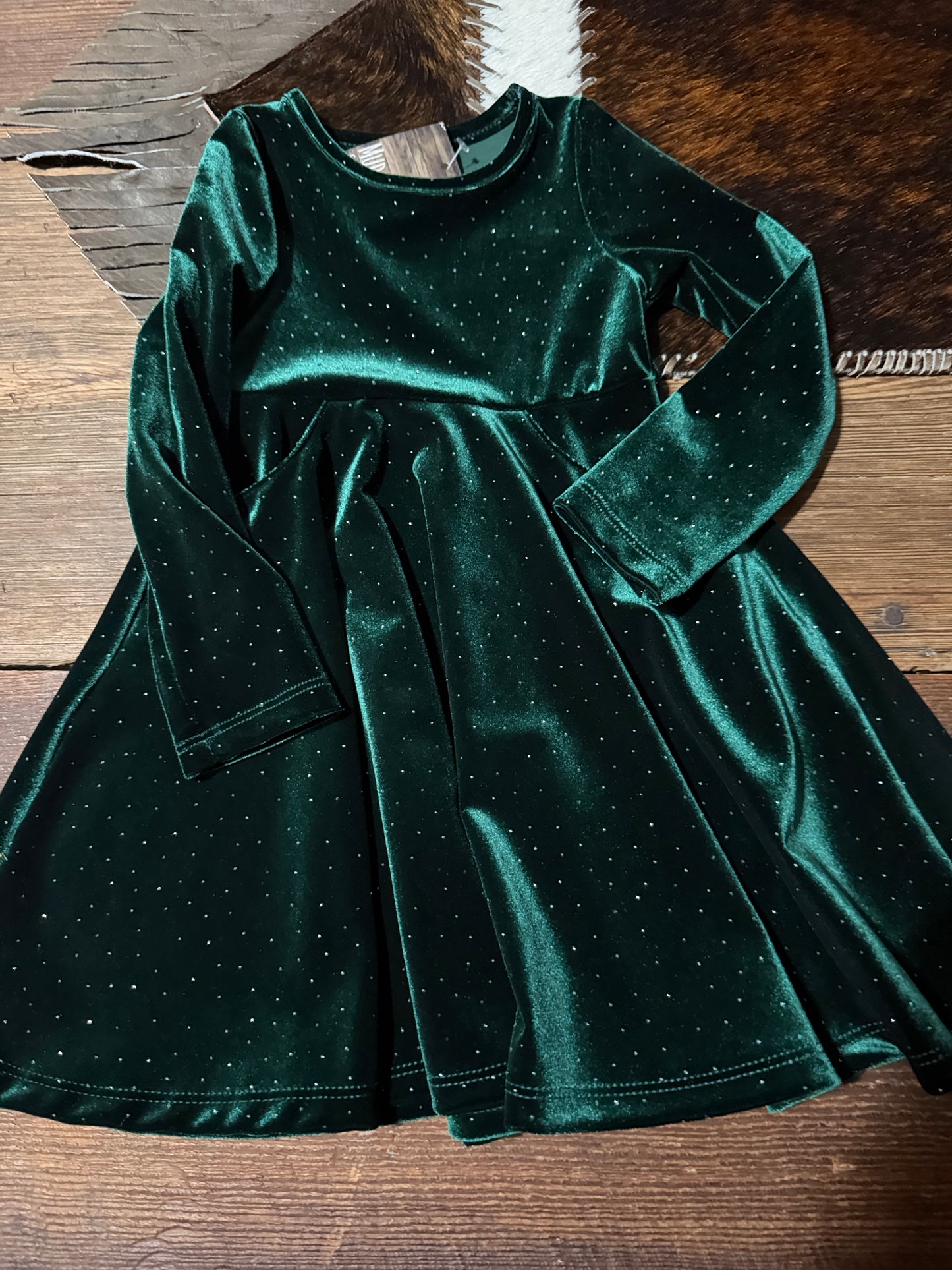 Green Velvet Dress