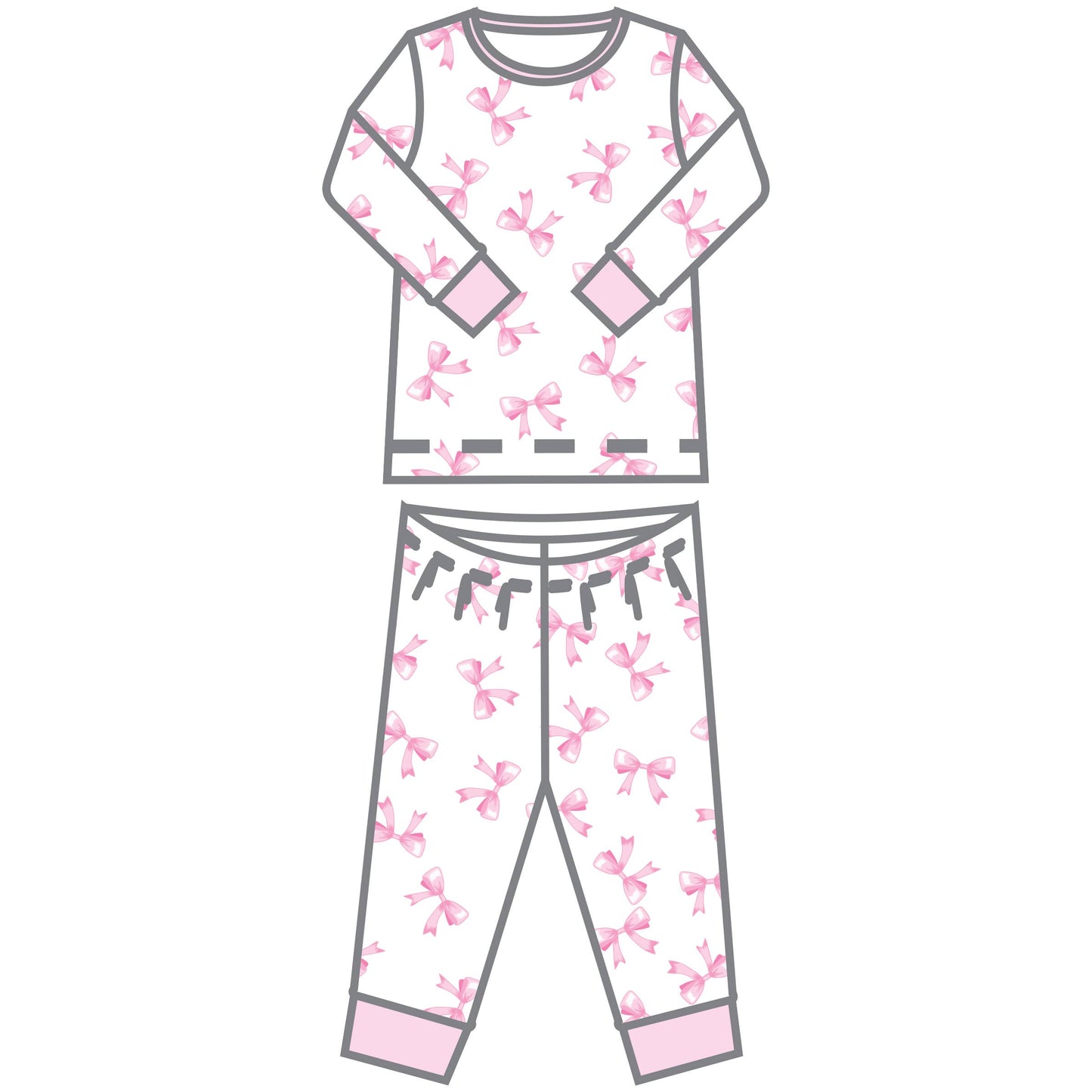 Magnolia Baby Pink Bows Pj Set
