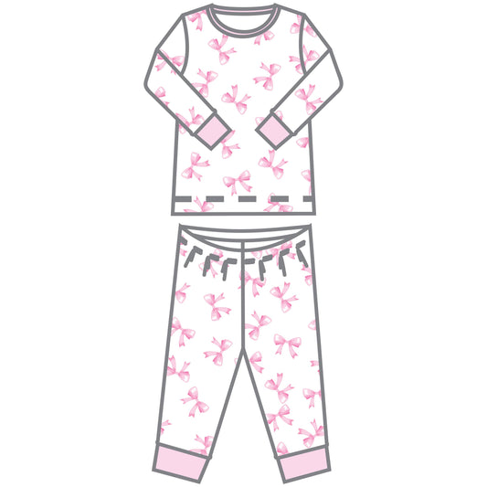 Magnolia Baby Pink Bows Pj Set