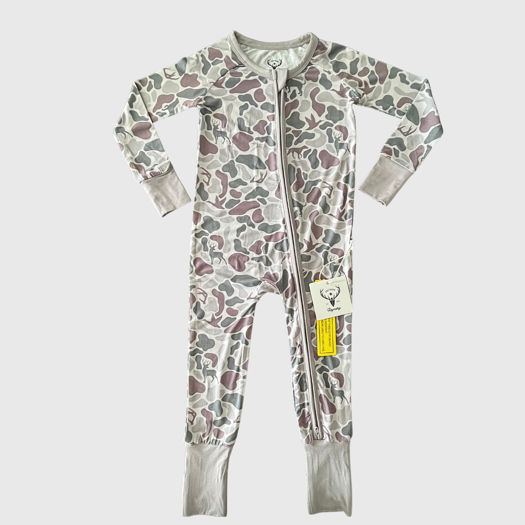 Bamboo pajamas, camo, hunting, father son matching: 7/8 two piece