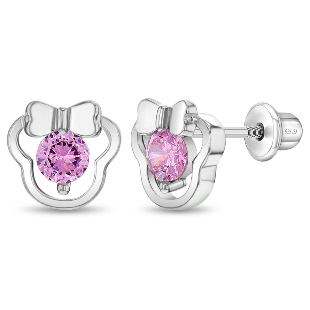 Miss Mouse Baby / Toddler / Kids Earrings - Sterling Silver