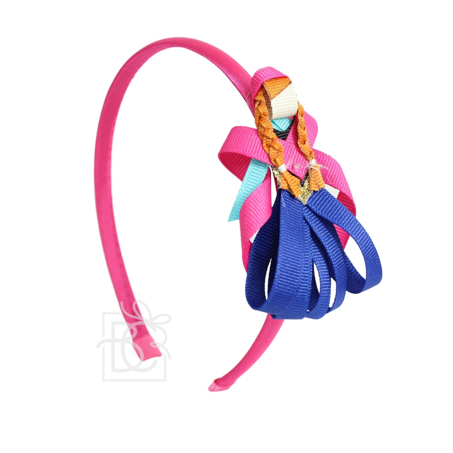 Princess Headbands: Aqua/ White Princess