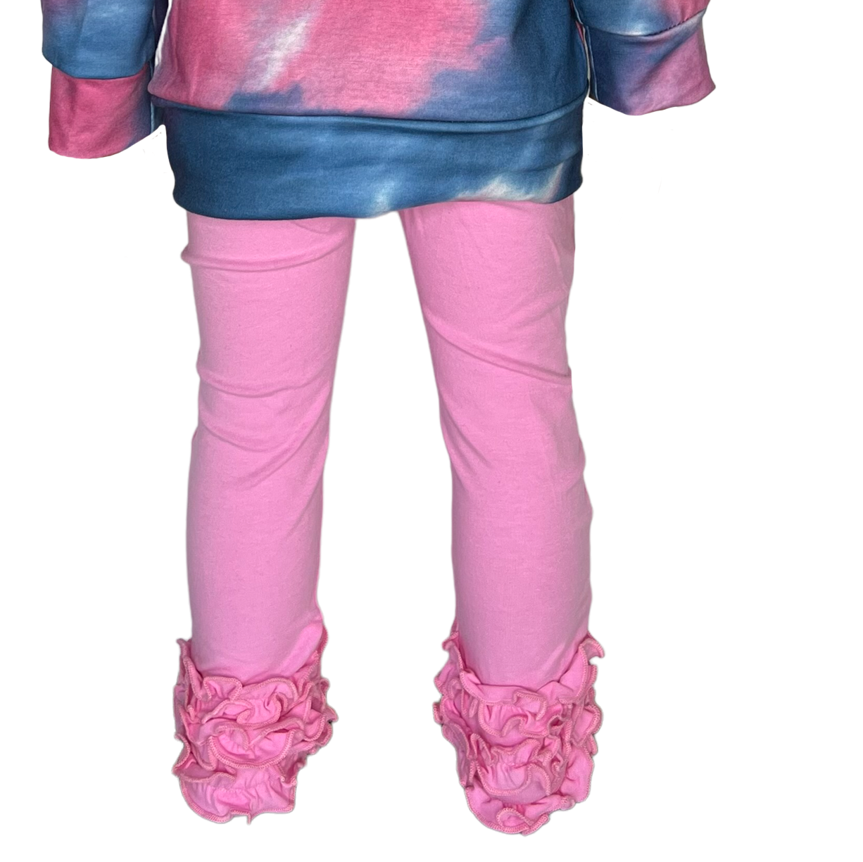 Girls Soft Pink Ruffled Butt Leggings Kids Toddler Clothes