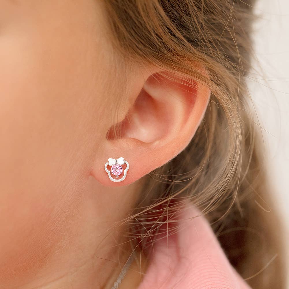 Miss Mouse Baby / Toddler / Kids Earrings - Sterling Silver