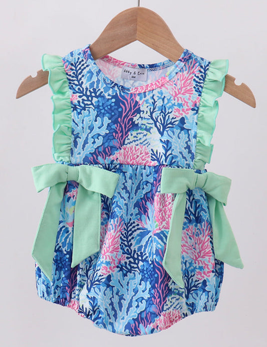 Blue/Mint Sea Floral Bubble