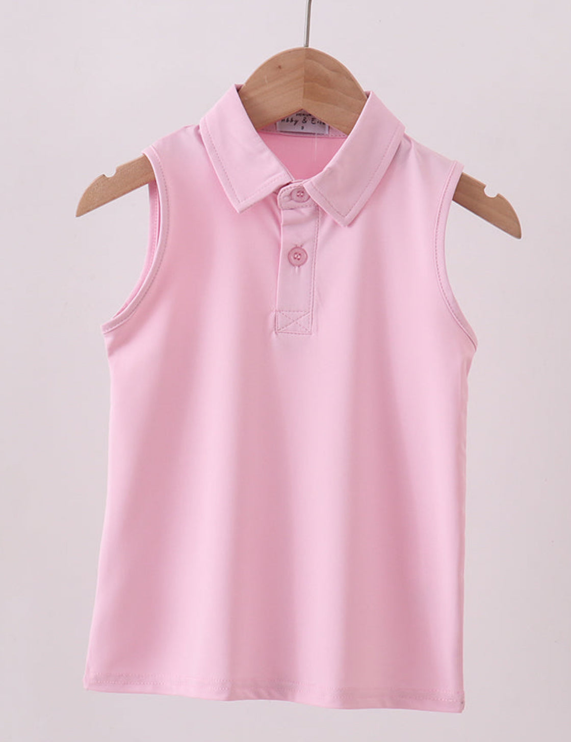 Pink Collar Tank Top