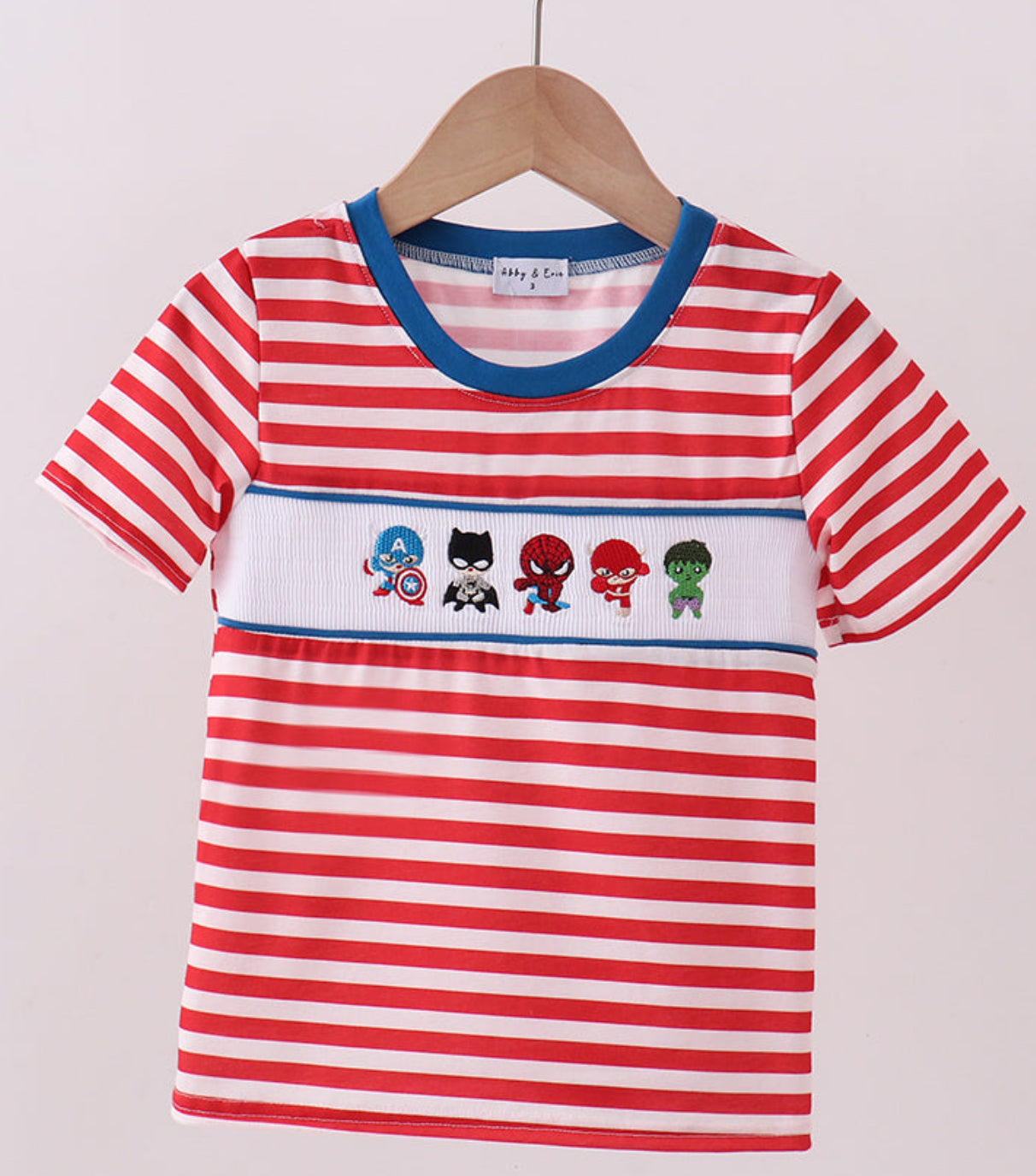 Red Stripe Smocked Hero Shirt