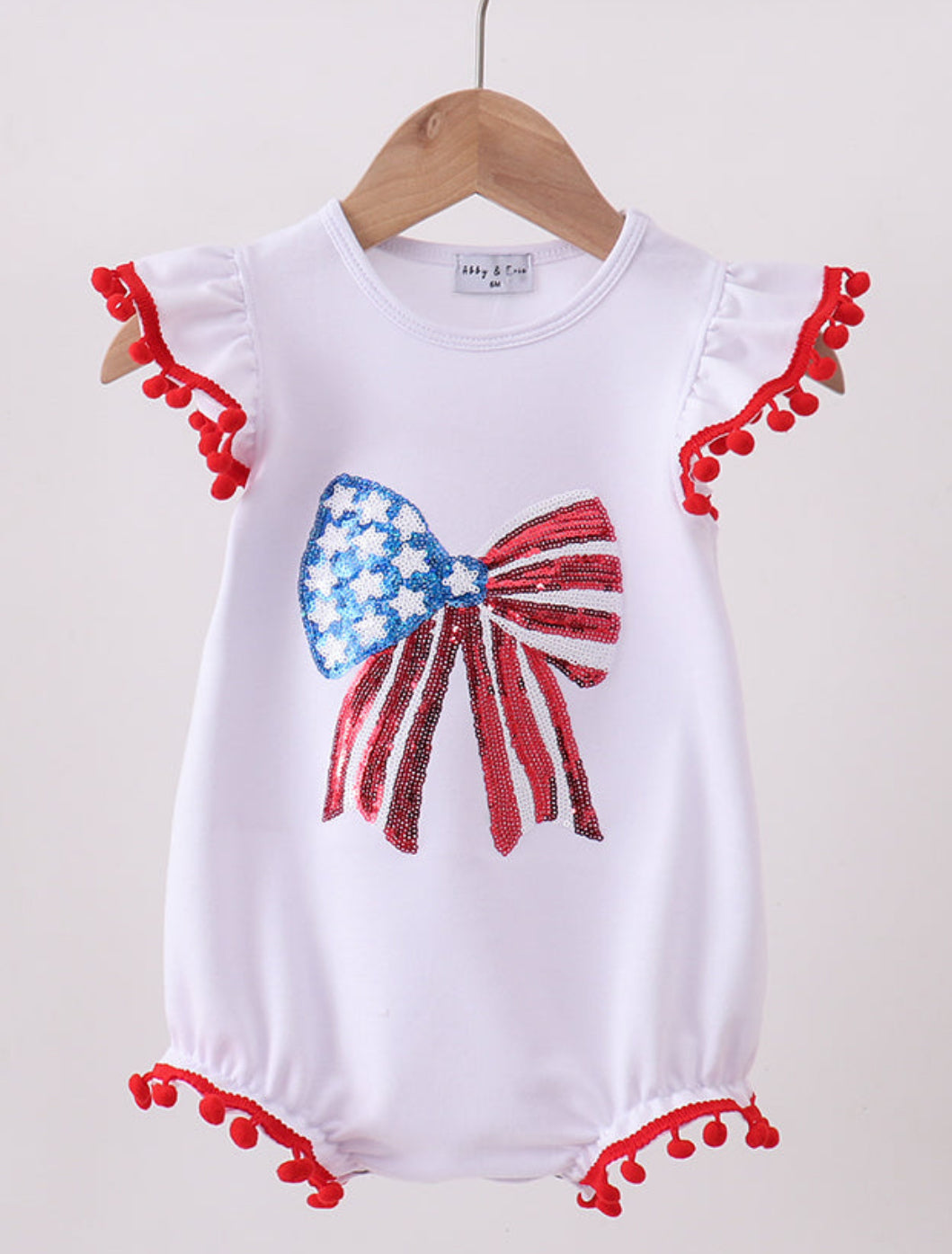 White Sequin Flag Bubble