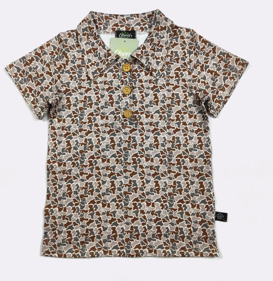 Distressed Camo Boy Shirt