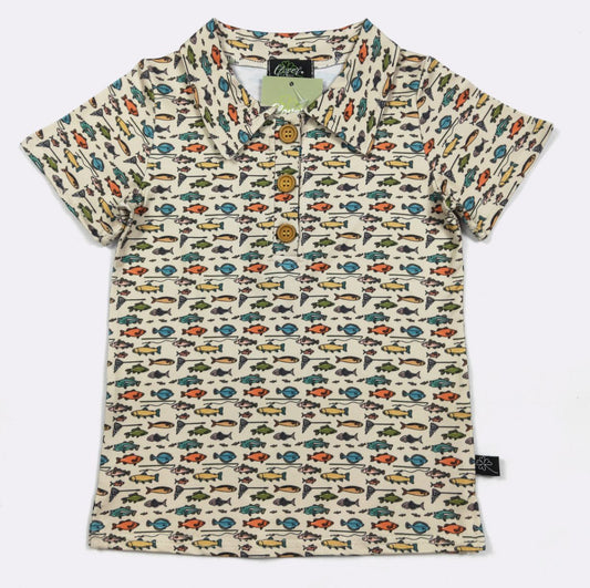 Cream Fish Boy Shirt
