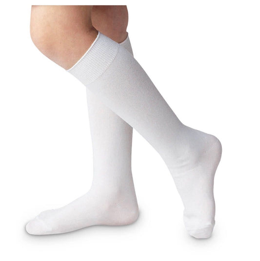 Jefferies Nylon Knee High Socks 1603 - White