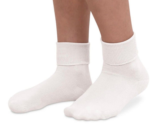Jefferies Seamless Toe Cuff Socks - White