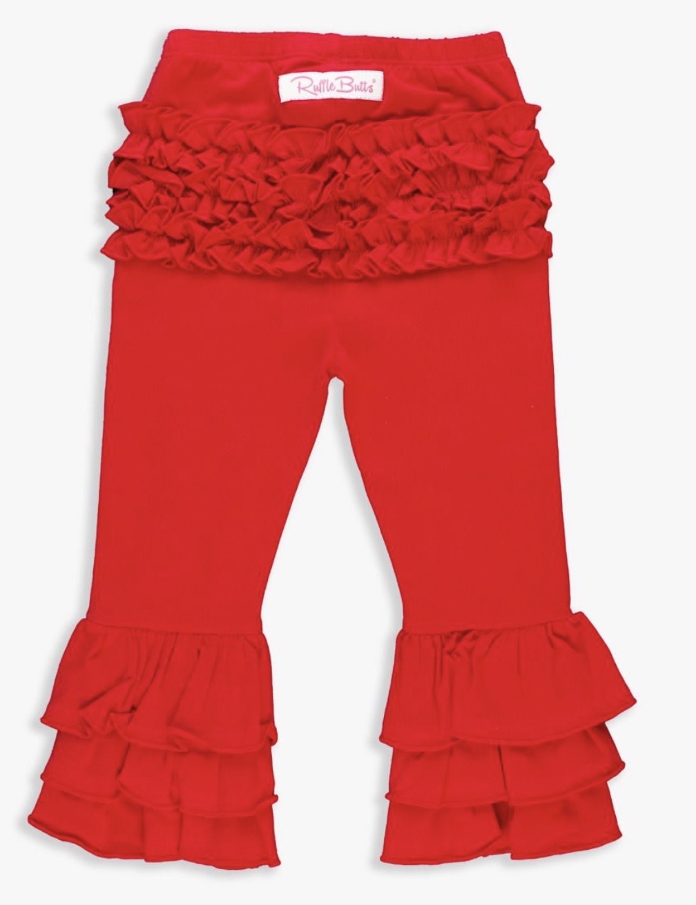 Red Flare Ruffle Butts Pants