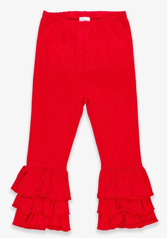 Ruffle Butts Red Flare Pants