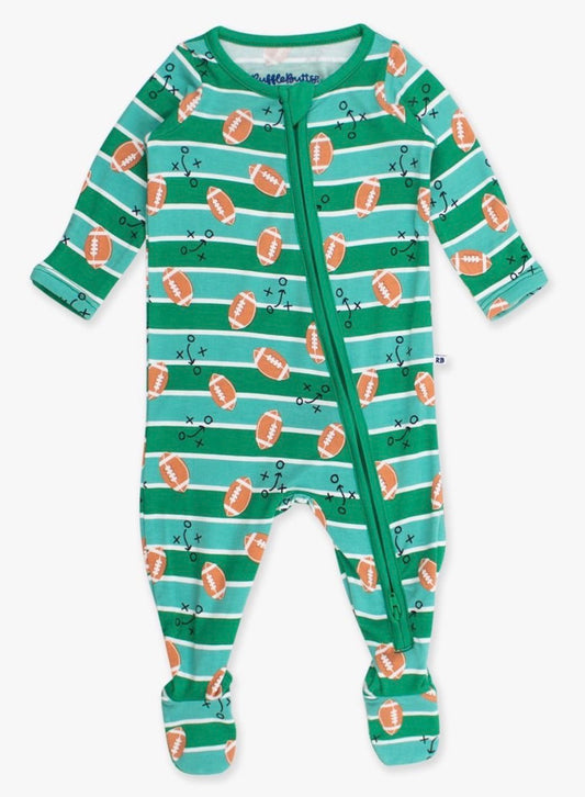 Tackles & Touchdowns Rugged Butts One Piece Bamboo Zippy