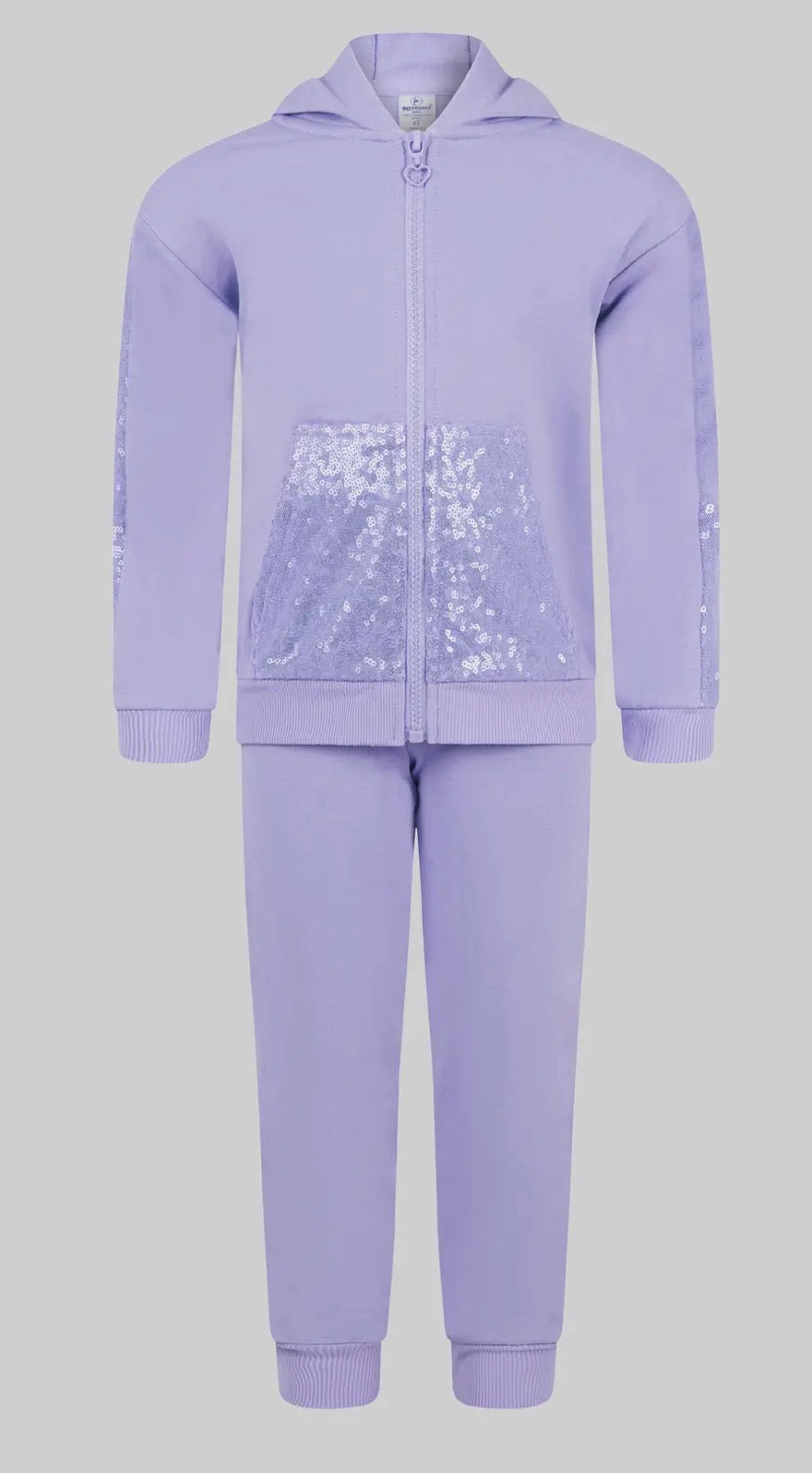 90 Degree by Reflex Purple Sequin Jogging Set