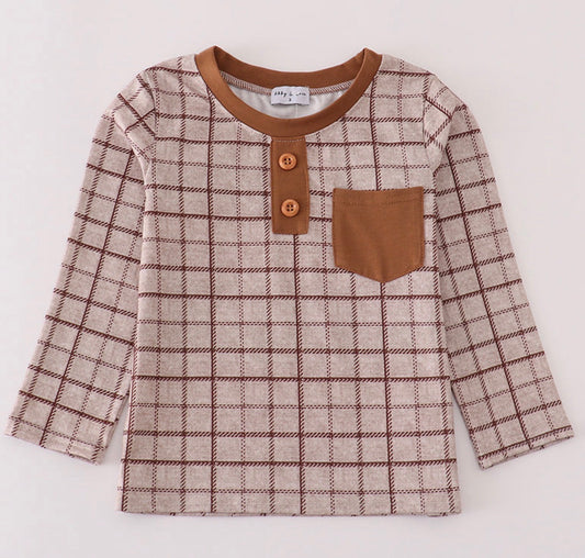 Brown Plaid Shirt