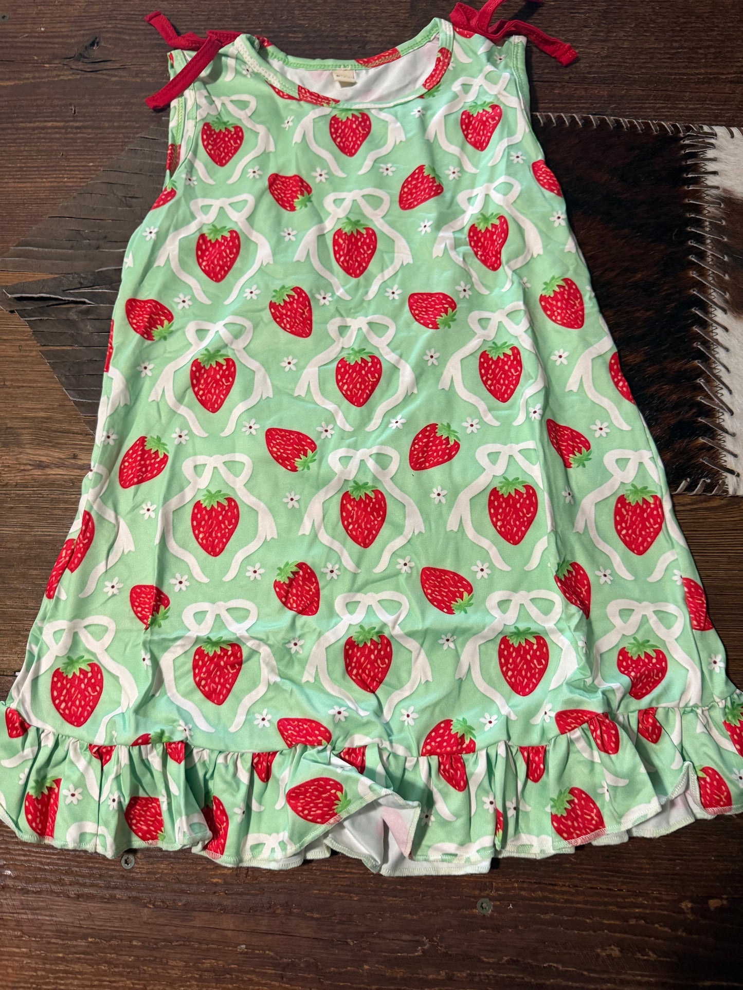 Mint Strawberry Dress