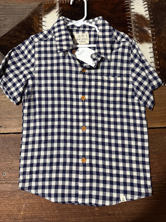 Me & Henry Navy/White Boy Shirt