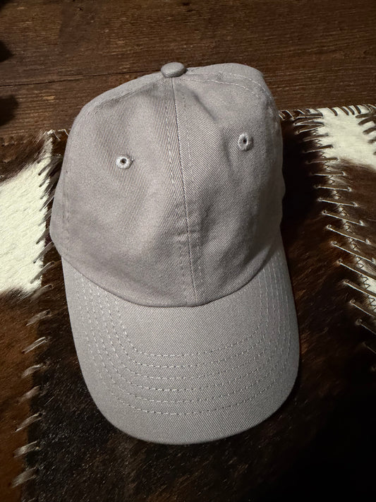 Grey Solid Kids Hat