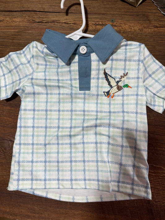 Blue/Green Plaid Duck Shirt