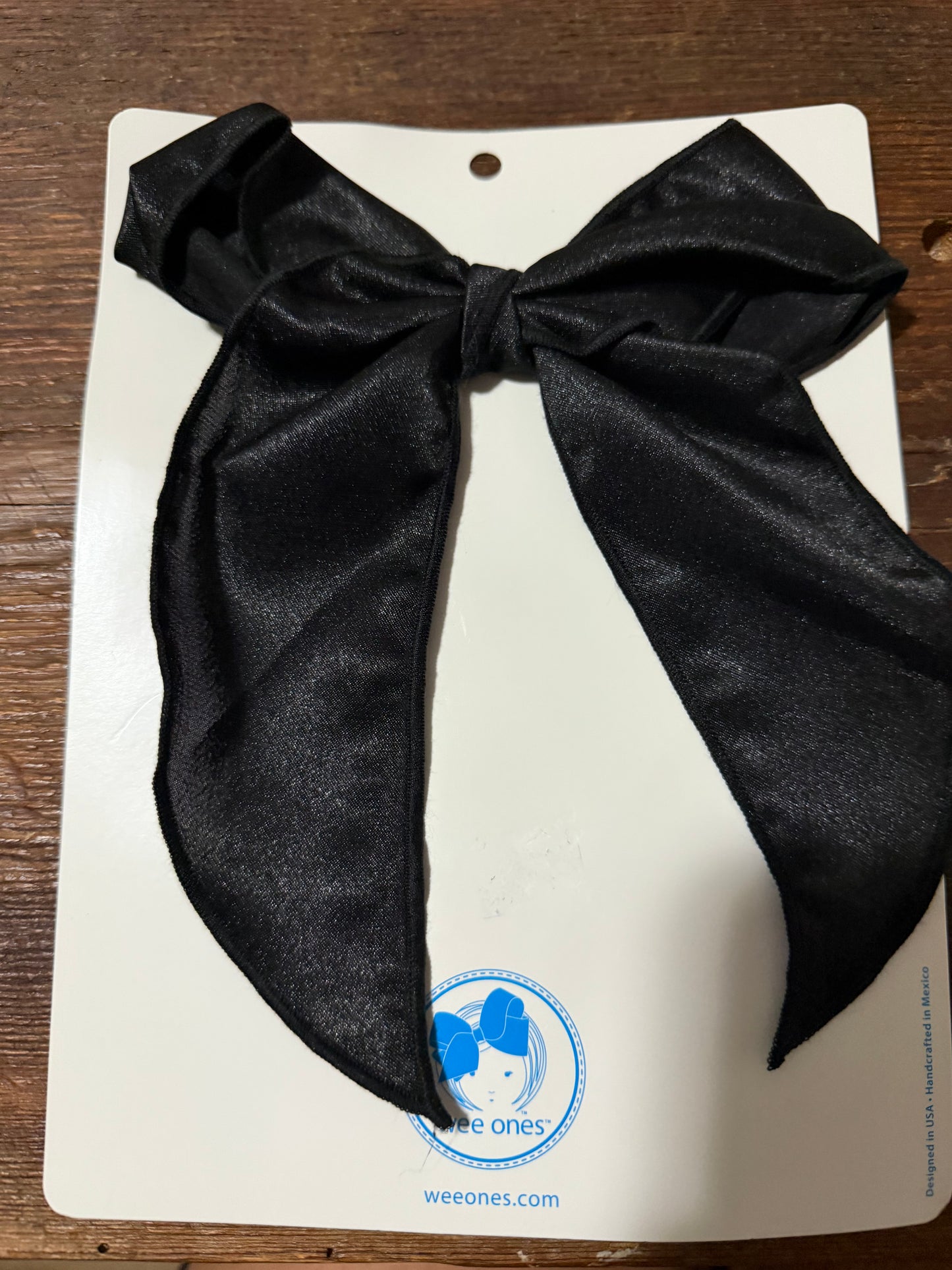 Black Silk Dangle Bows