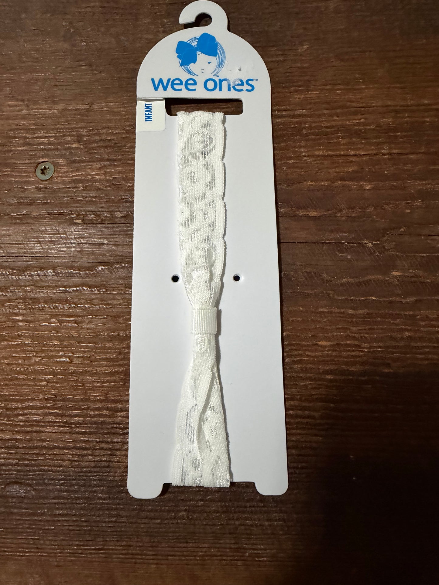 White Lace Infant Headband