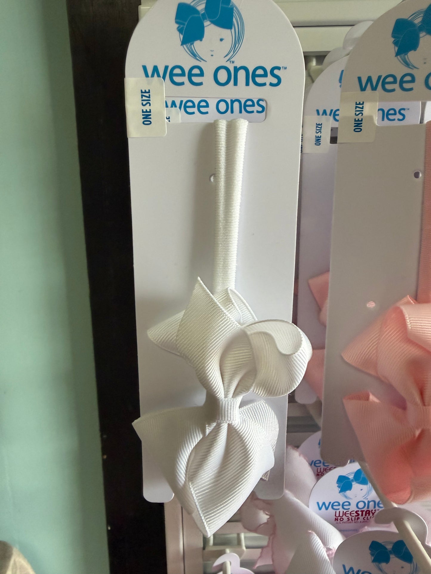 Baby Wee Ones X-Small White Headband Bow