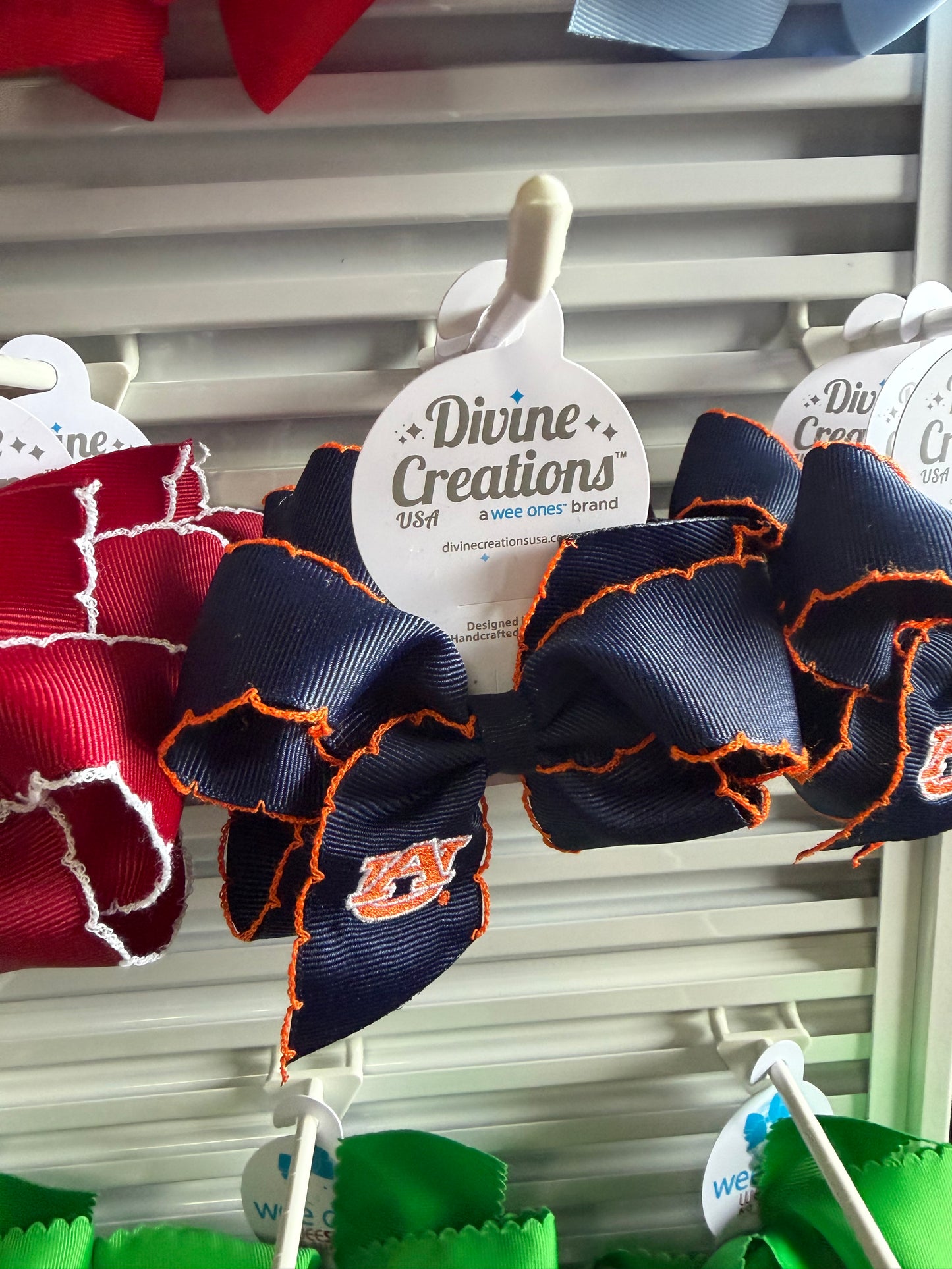 Med. Auburn Navy w/Orange Moonstitch Wee Ones