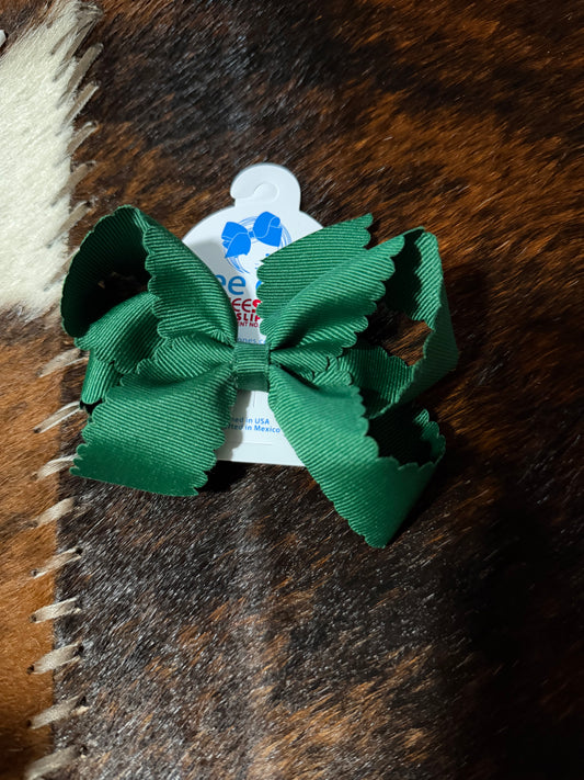 Medium Forest Green Scallop Wee Ones