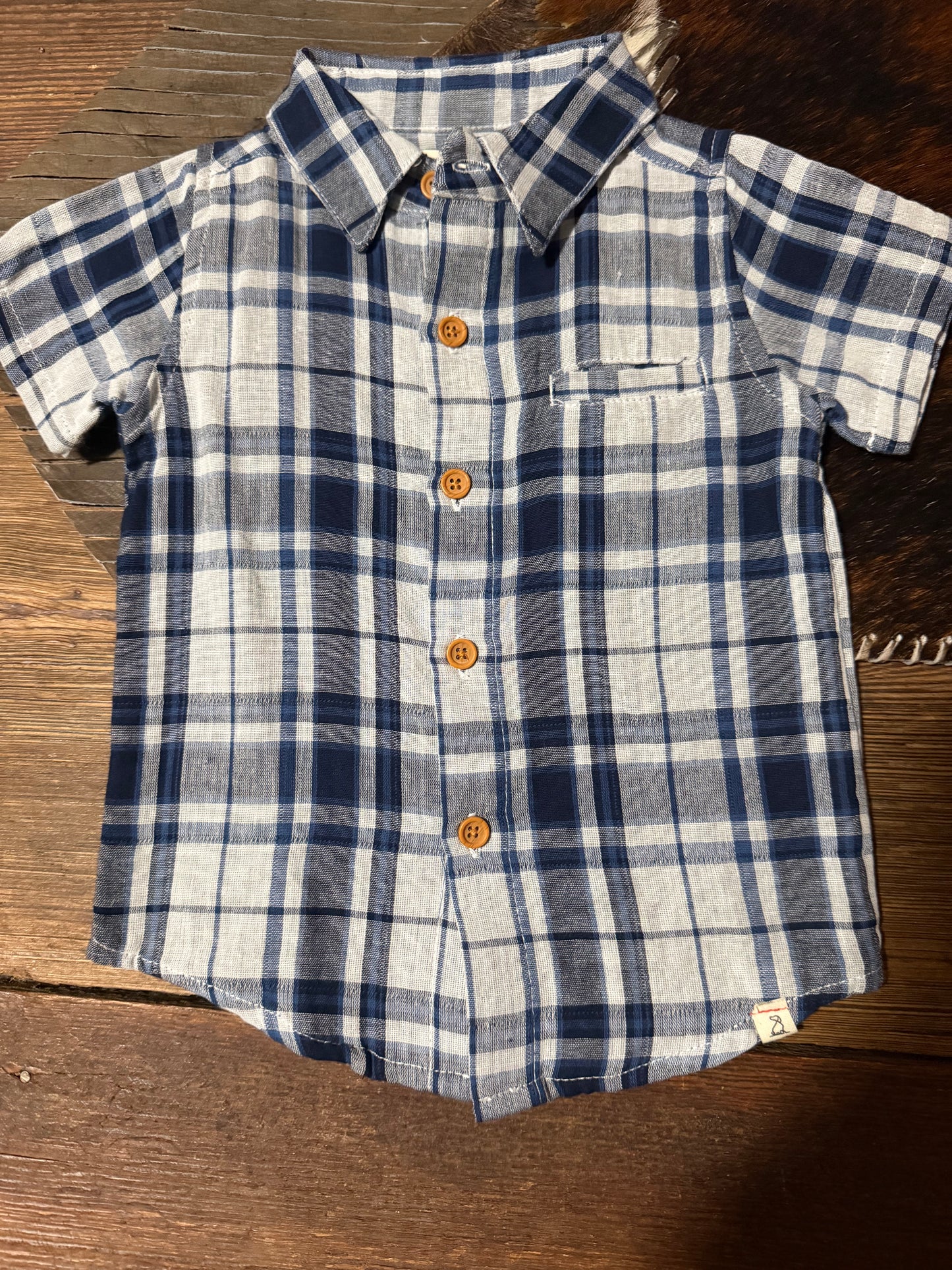 Blue Plaid Me & Henry Shirt