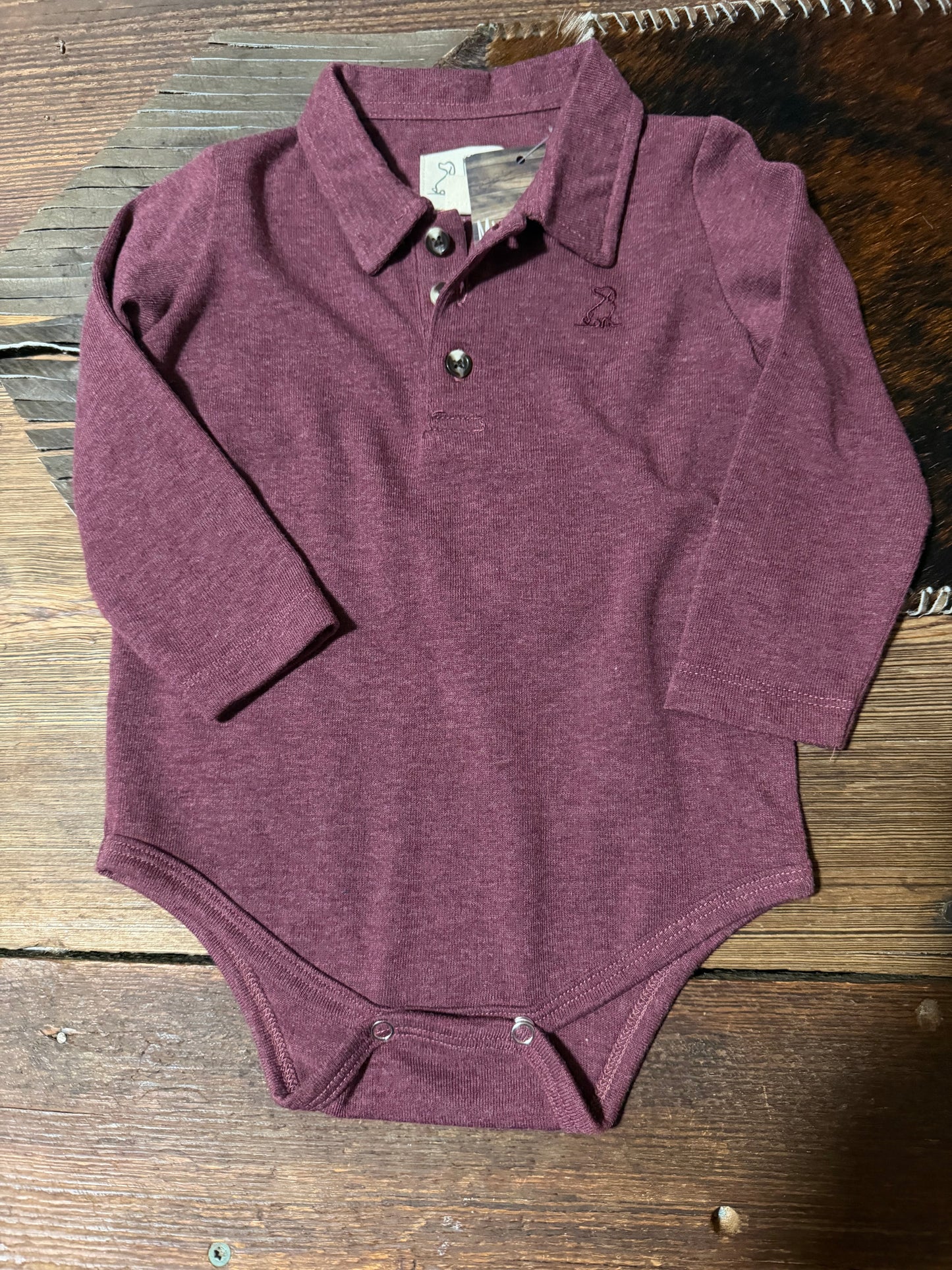 Burgundy Me & Henry Onesie