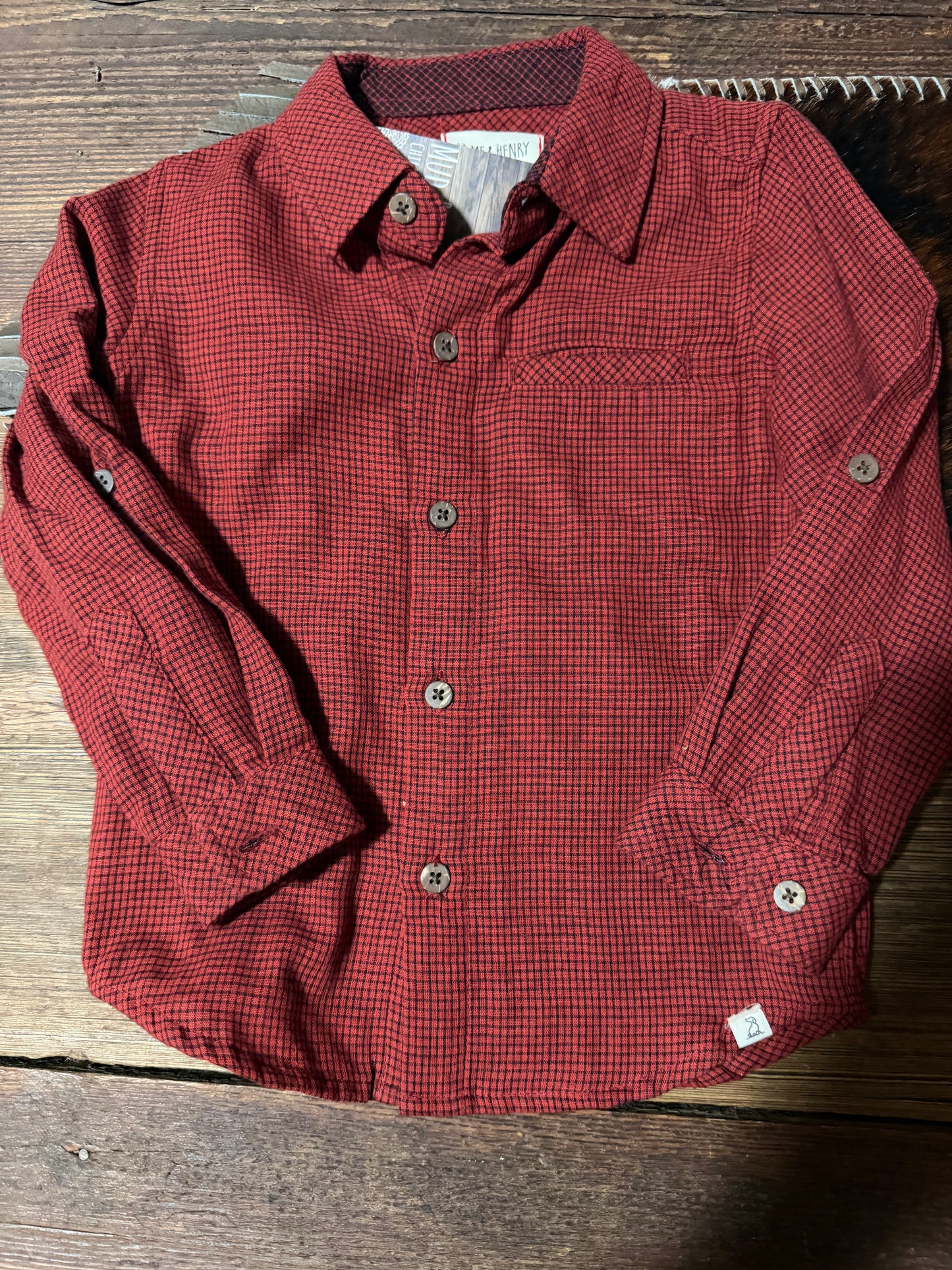 Red/Black Check Me & Henry Shirt