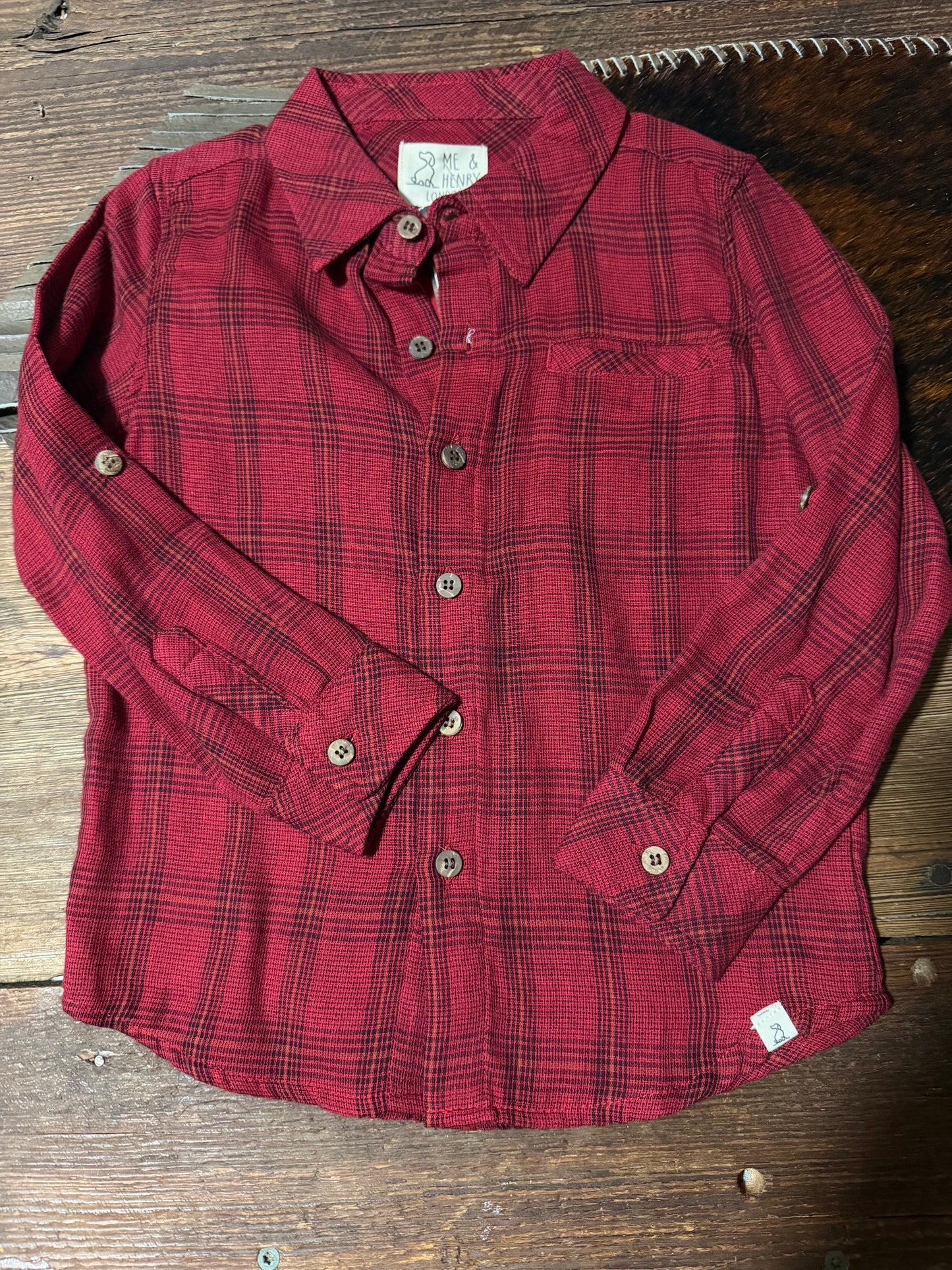 Red/Black Plaid Me & Henry Shirt