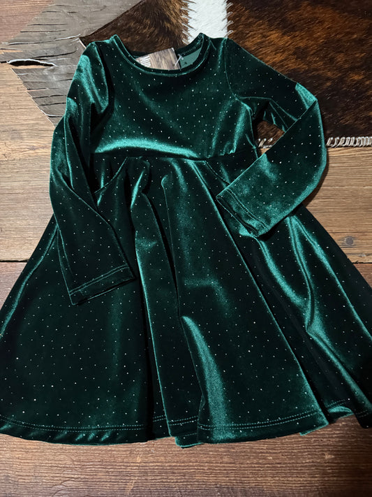 Green Velvet Dress