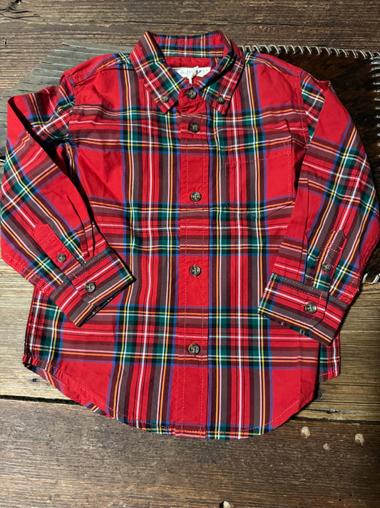 Red Plaid Hope & Henry Shirt