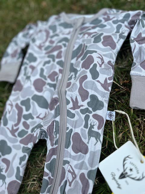 Bamboo pajamas, camo, hunting, father son matching: 7/8 two piece