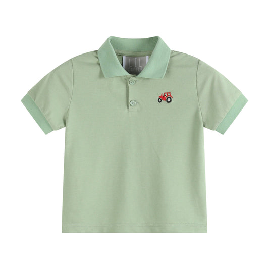 Lil’ Cactus Green Tractor Polo Golf Shirt